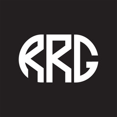 RRG letter logo design on black background. RRG creative initials letter logo concept. RRG letter design.