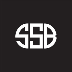 SSB letter logo design on black background. SSB creative initials letter logo concept. SSB letter design.