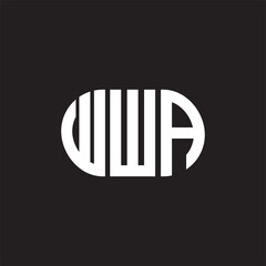 WWA letter logo design on black background. WWA creative initials letter logo concept. WWA letter design.