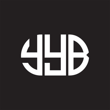 YYB letter logo design on black background. YYB creative initials letter logo concept. YYB letter design.
