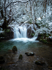 七つ滝の冬の絶景