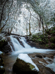 七つ滝の冬の絶景