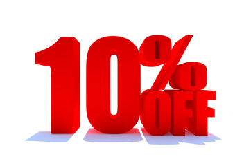 10 Percent off 3d Sign on White Background, Special Offer 10% Discount Tag, Sale Up to 10 Percent Off,big offer, Sale, Special Offer Label, Sticker, Tag, Banner, Advertising, offer Icon 