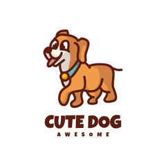Illustration vector graphic of Cute Dog, good for logo design