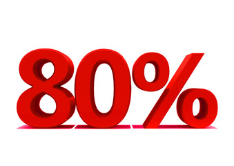 80 Percent off 3d Sign on White Background, Special Offer 80% Discount Tag, Sale Up to 80 Percent Off,big offer, Sale, Special Offer Label, Sticker, Tag, Banner, Advertising, offer Icon 
