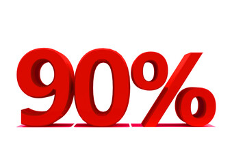90 Percent off 3d Sign on White Background, Special Offer 90% Discount Tag, Sale Up to 90 Percent Off,big offer, Sale, Special Offer Label, Sticker, Tag, Banner, Advertising, offer Icon 