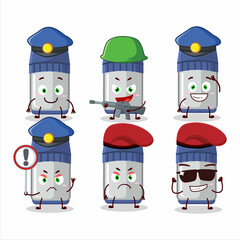 A dedicated Police officer of blue whiteboard marker mascot design style