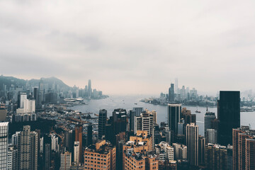 Fototapeta na wymiar A view of the city of Hong Kong.