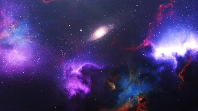 nebula clouds, galaxies in the darkness of the universe