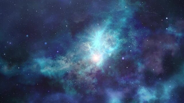 4K POV  nebula and stars in deep space