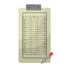 american football coach clipboard