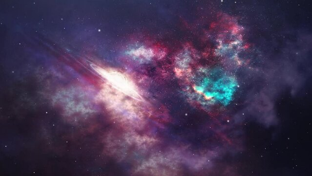 colorful nebulae and galaxies in the universe