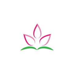 Beauty Vector lotus flowers design logo Template icon