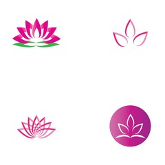 Beauty Vector lotus flowers design logo Template icon