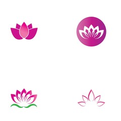 Beauty Vector lotus flowers design logo Template icon