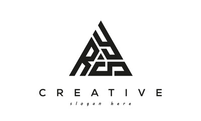 RYS creative tringle three letters logo design	