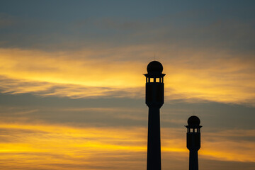 In the evening, the city mosque