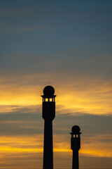 In the evening, the city mosque