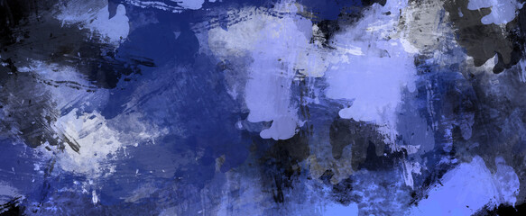 Blue and white paint abstract painting background