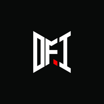 DFI letter logo creative design. DFI unique design
