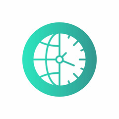 time zone icon vector