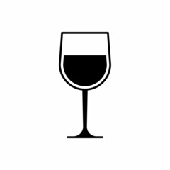 wine glass icon vector
