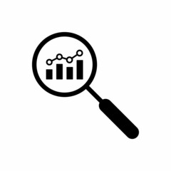 view financial analytics icon vector