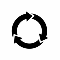 three circle arrow icon vector
