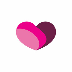 love heart color shape logo design