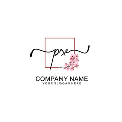 Initial PX beauty monogram and elegant logo design  handwriting logo of initial signature