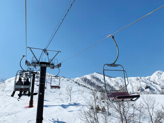 일본 하쿠바 고류 스키장 스키 리프트 / Hakuba Goryu Ski Resort Ski Lift in Japan 