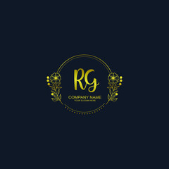 RG initial hand drawn wedding monogram logos