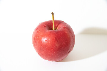 red apple on white background
