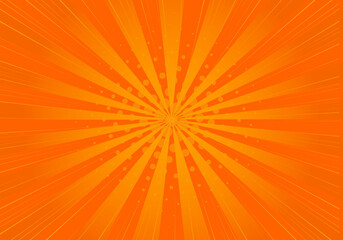 comic background halftone dots yellow color.  retro sunburst effect