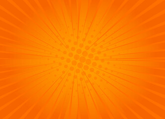 comic background halftone dots yellow color.  retro sunburst effect