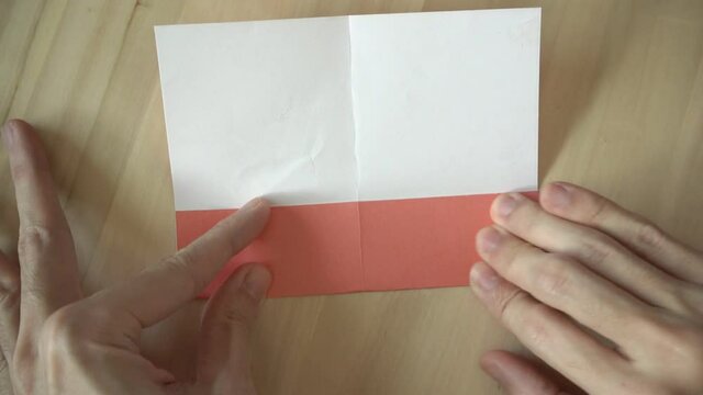 Folding Origami heart part 1