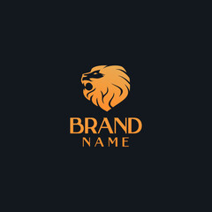 Creative Lion logo vector isolated on black background