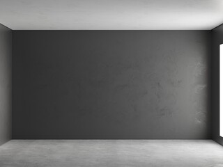 3d render empty minimalistic interior with shade gap