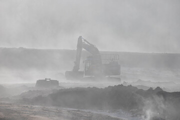 digger in the fog