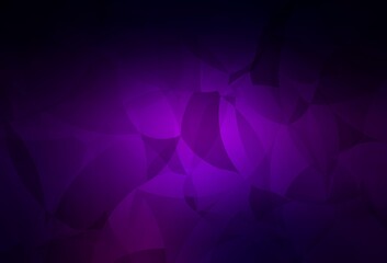 Dark Purple vector gradient triangles template.