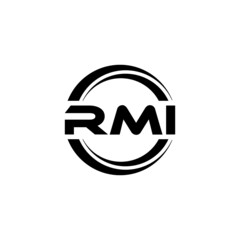 RMI letter logo design with white background in illustrator, vector logo modern alphabet font overlap style. calligraphy designs for logo, Poster, Invitation, etc.