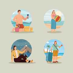 four persons on the scenes