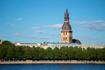 Fototapeta na wymiar Panoramic view of Old town in Riga,Latvia. 