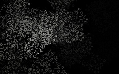 Dark Gray vector texture with beautiful stars.