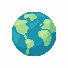 Earth icon isolated on white background. Vector illustration