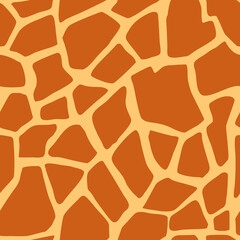 Hand drawn animal skin shapes seamless pattern, giraffe spots texture. Abstract background for wrapping paper, textile, wallpaper. © Irina
