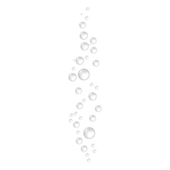 Underwater hissing air bubbles. Carbonated drink. Vector illustration.
