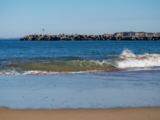 Hondarribia beach in Irun Spain
