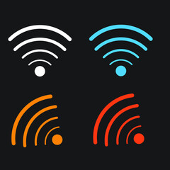 Wi-Fi internet icon. Vector wi fi wlan access, wireless wifi hotspot signal sign