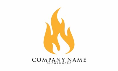 Fire simple illustration vector logo